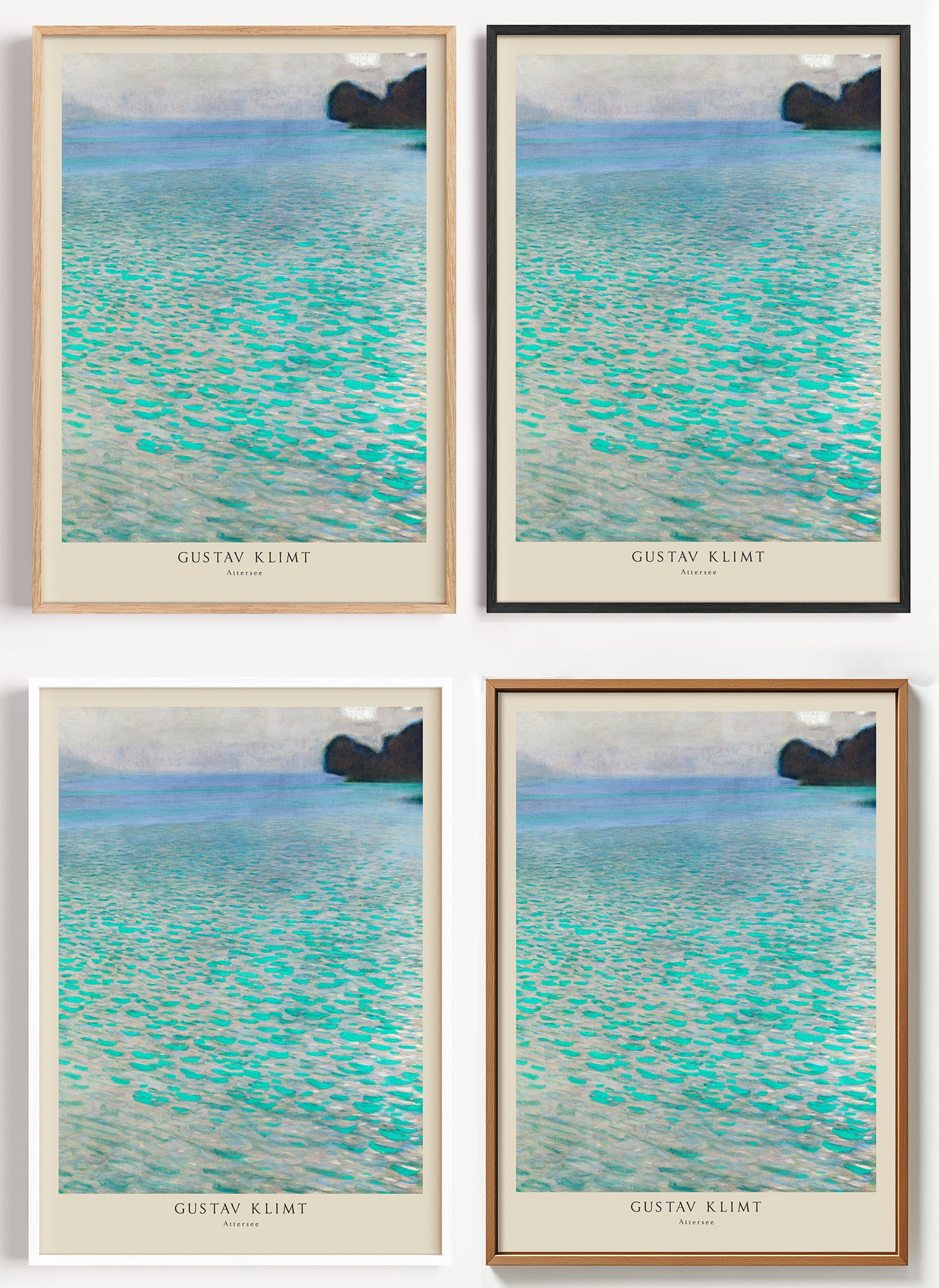 Gustav Klimt Poster Attersee als Wandbild auf Papier oder Leinwand