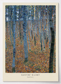 Gustav Klimt Poster mit Buchenwald in blauen und goldenen Tönen