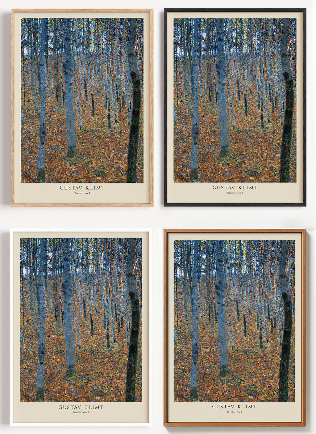 Gustav Klimt Poster Buchenwald als Wandbild auf Papier oder Leinwand