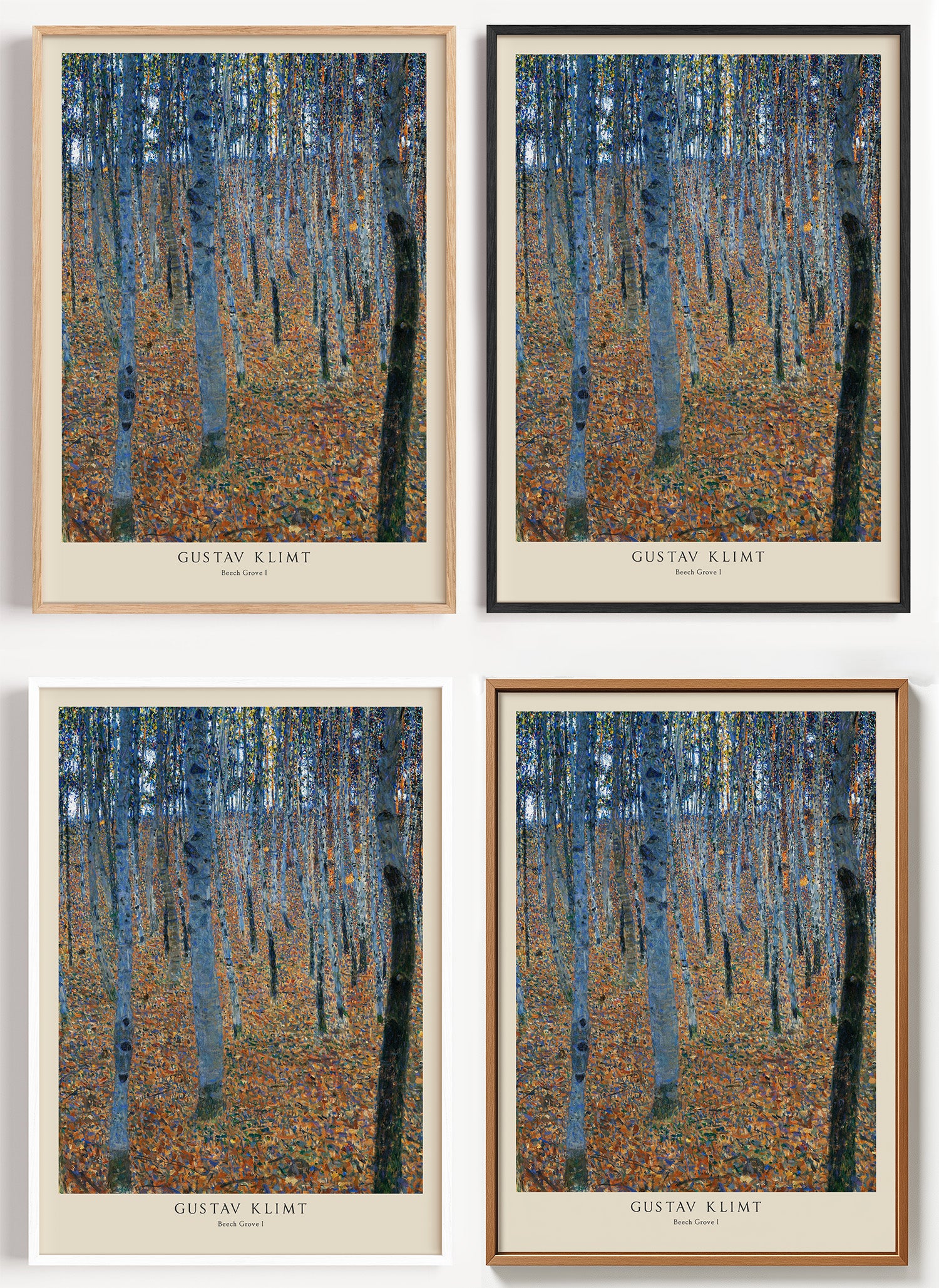 Gustav Klimt Poster Buchenwald als Wandbild auf Papier oder Leinwand