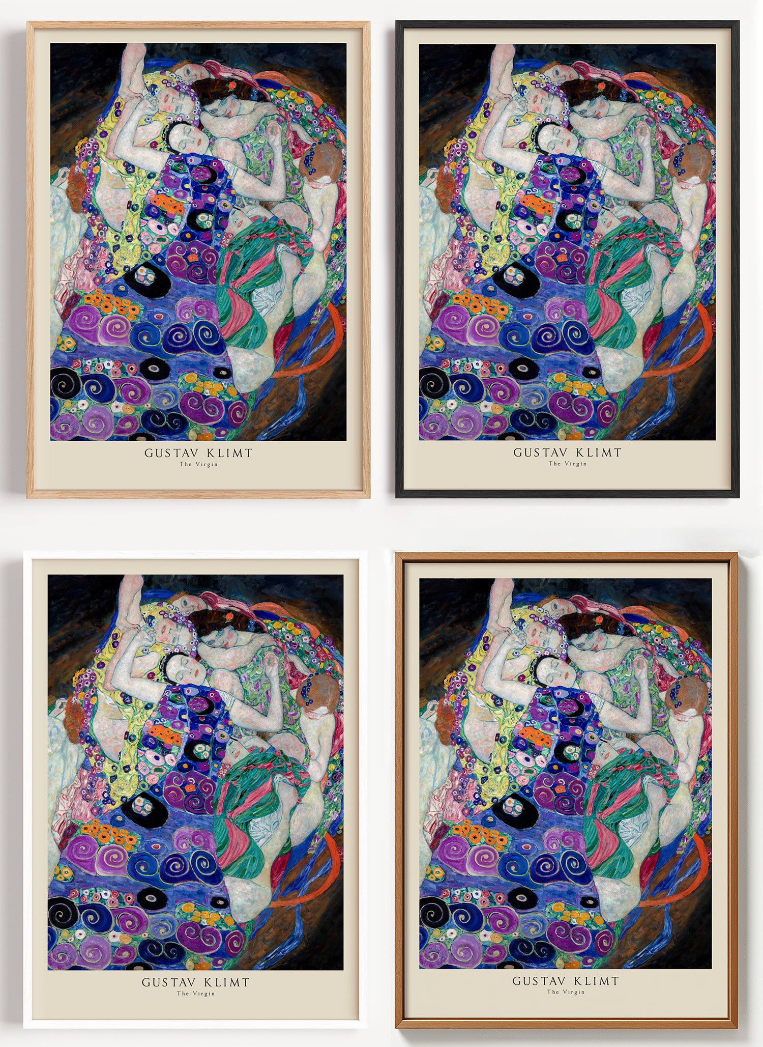 Gustav Klimt Poster Die Jungfrau als Wandbild auf Papier oder Leinwand