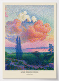 Henri Edmond Cross Poster mit pointillistischer Landschaft und rosa Wolke