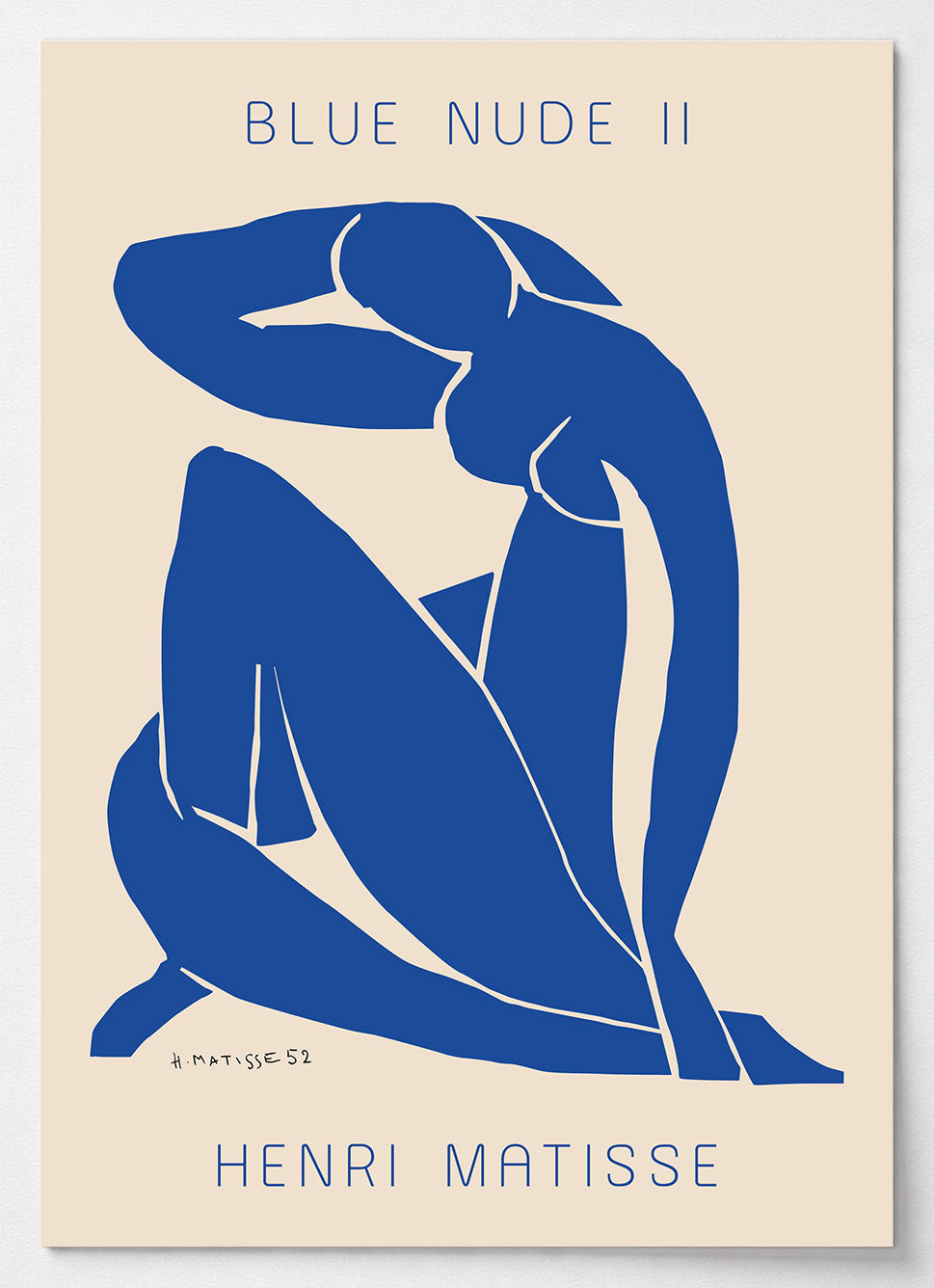 Henri Matisse Poster Blauer Akt II mit sitzender Figur in leuchtendem Blau