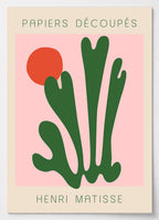 Henri Matisse Poster mit grüner organischer Form und roter Sonne