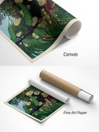 Henri Rousseau Kampf zwischen Tiger und Büffel Kunstdruck auf Canvas und Fine-Art-Papier im Materialvergleich