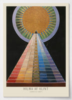 Hilma af Klint Poster Altarbild mit goldener Sonne und Pyramide