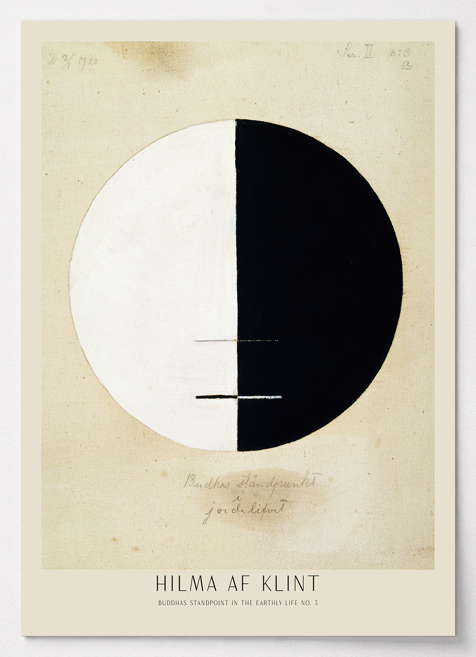 Hilma af Klint Poster mit minimalistischem Kreis in Schwarz und Weiß