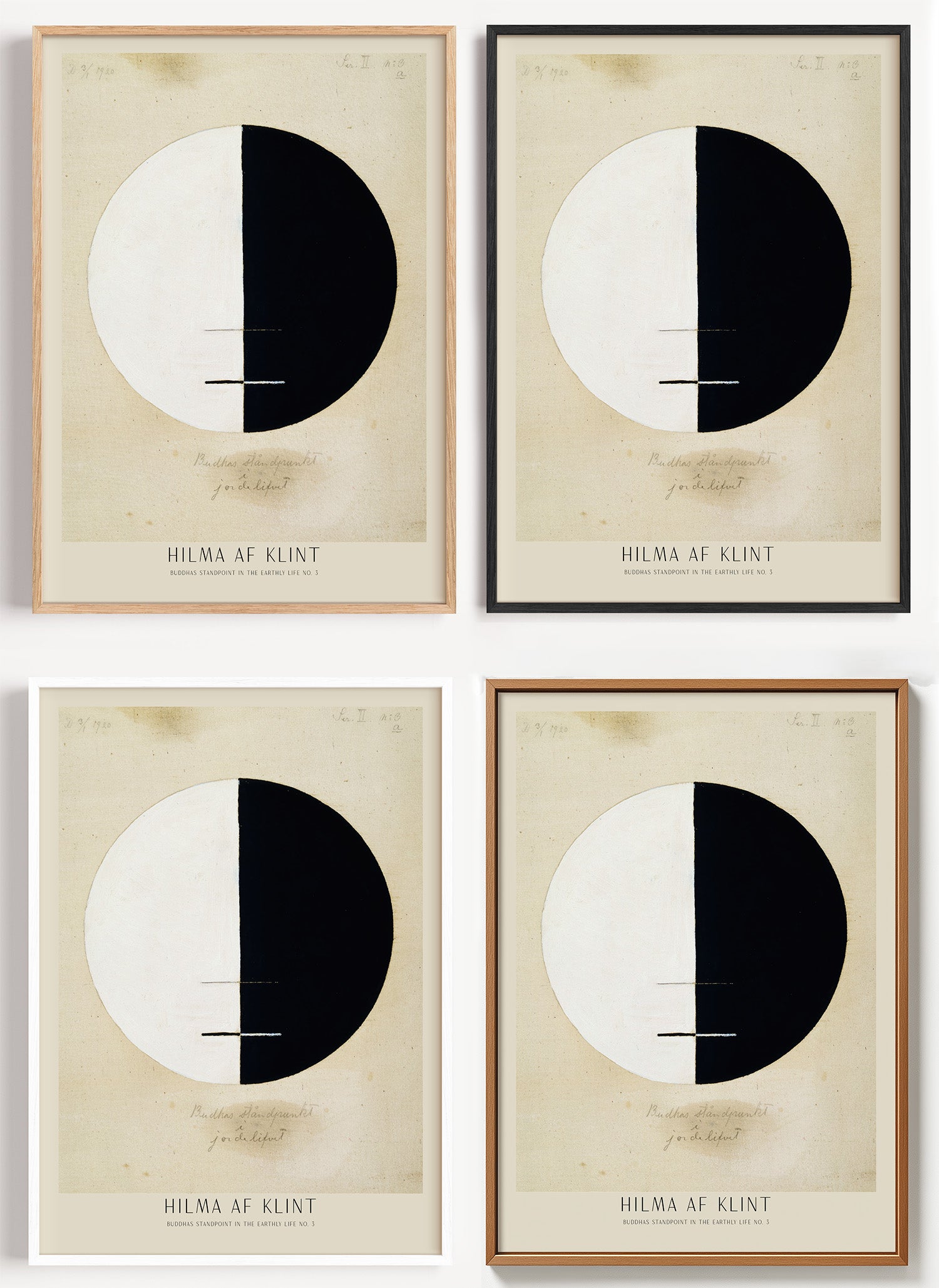 Hilma af Klint Buddhas Standpunkt Nr. 3 als Wandbild auf Papier oder Leinwand