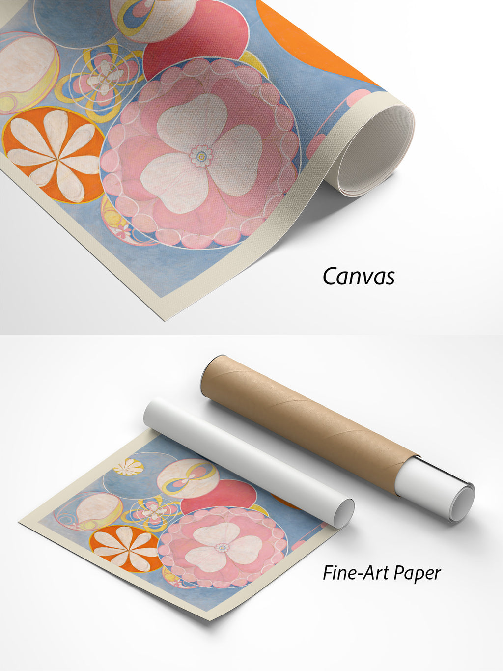 Hilma af Klint Die zehn Größten Nr. 2 Kindheit Kunstdruck auf Canvas und Fine-Art-Papier im Materialvergleich