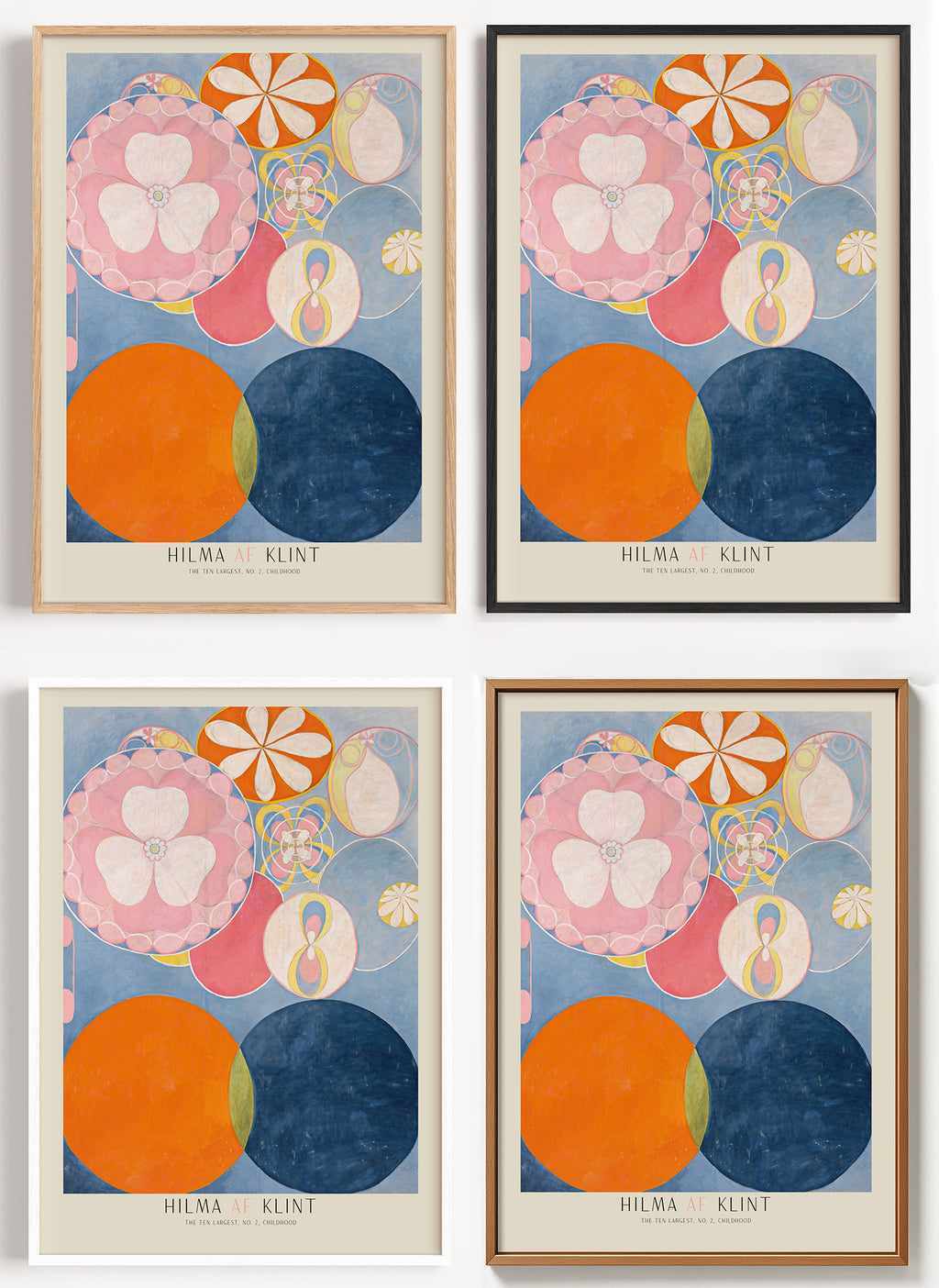 Hilma af Klint Poster Kindheit als Wandbild auf Papier oder Leinwand
