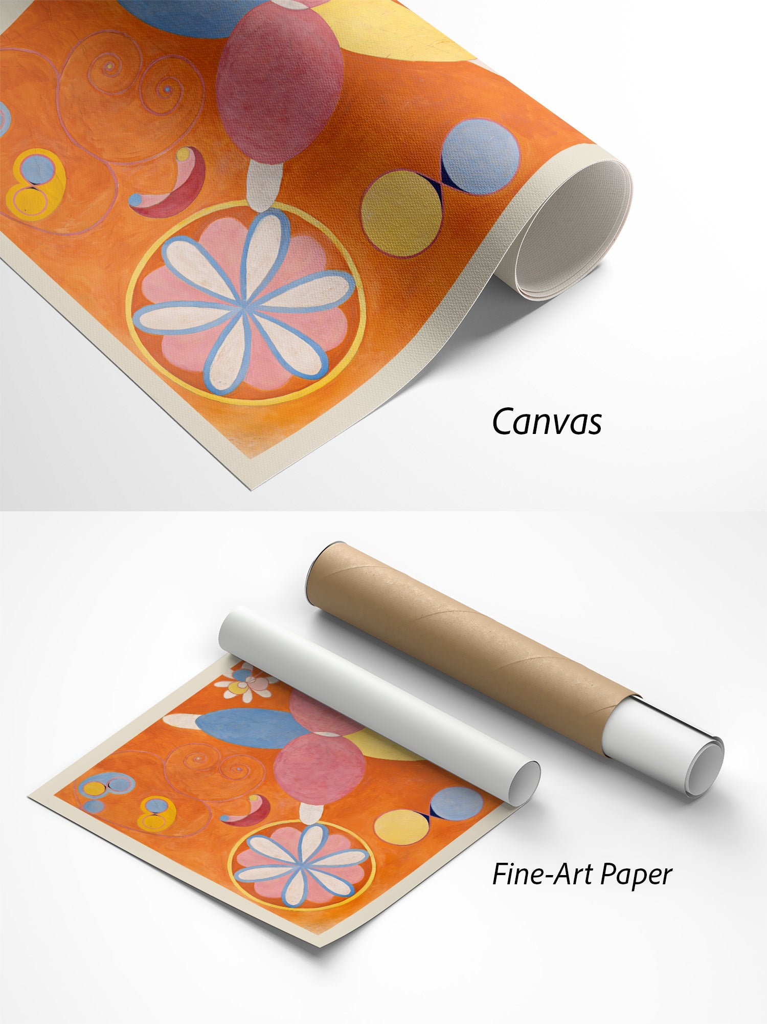 Hilma af Klint Poster Jugend gerahmt im Wohnzimmer