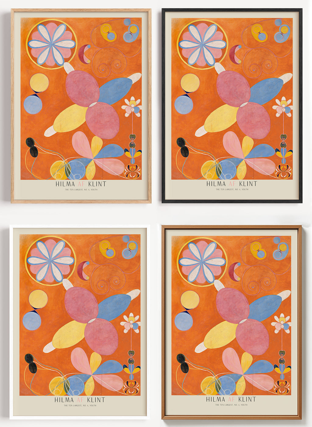 Hilma af Klint Die zehn Größten Nr. 4 Jugend Kunstdruck auf Canvas und Fine-Art-Papier im Materialvergleich