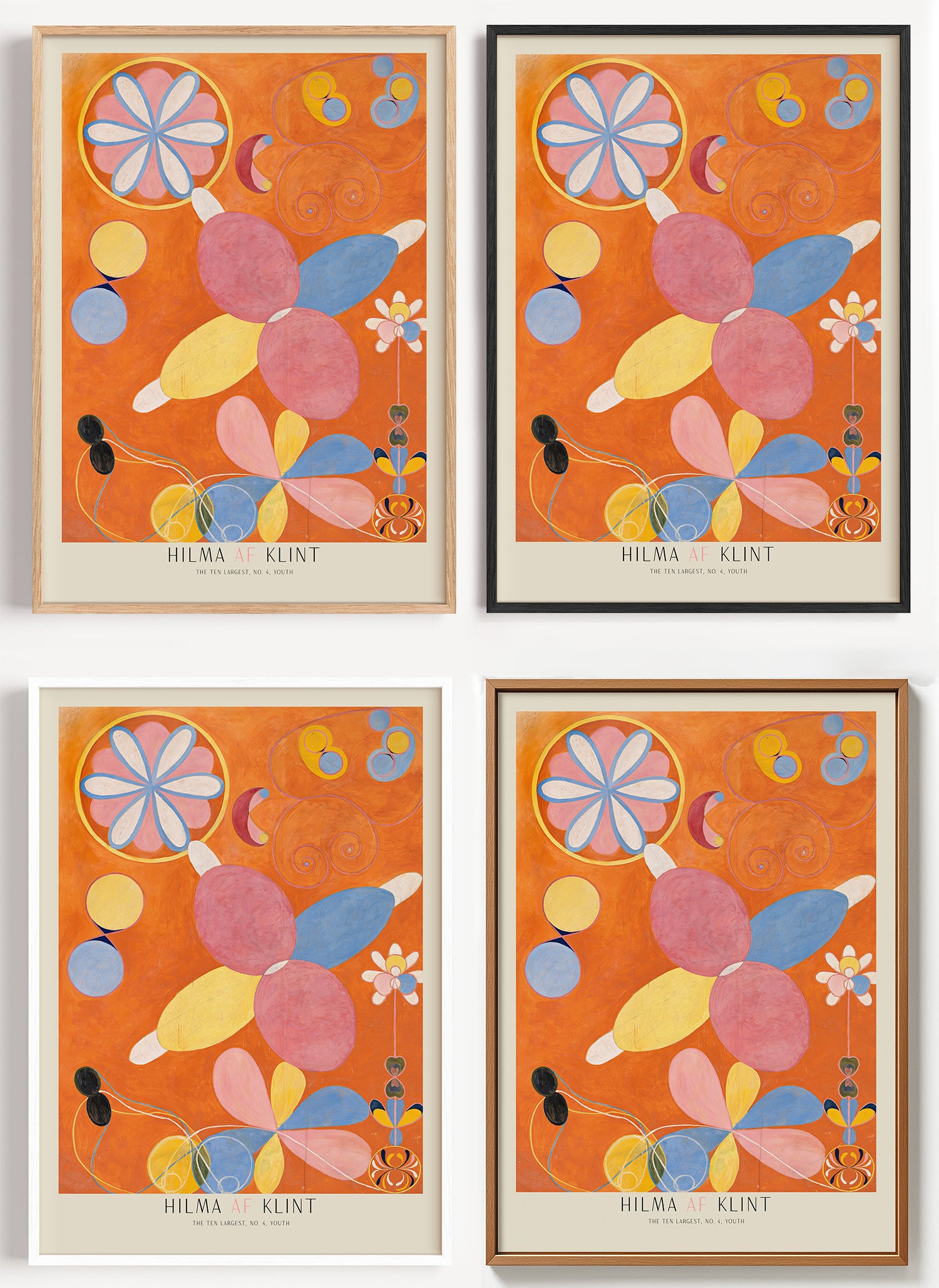 Hilma af Klint Die zehn Größten Nr. 4 Jugend Kunstdruck auf Canvas und Fine-Art-Papier im Materialvergleich