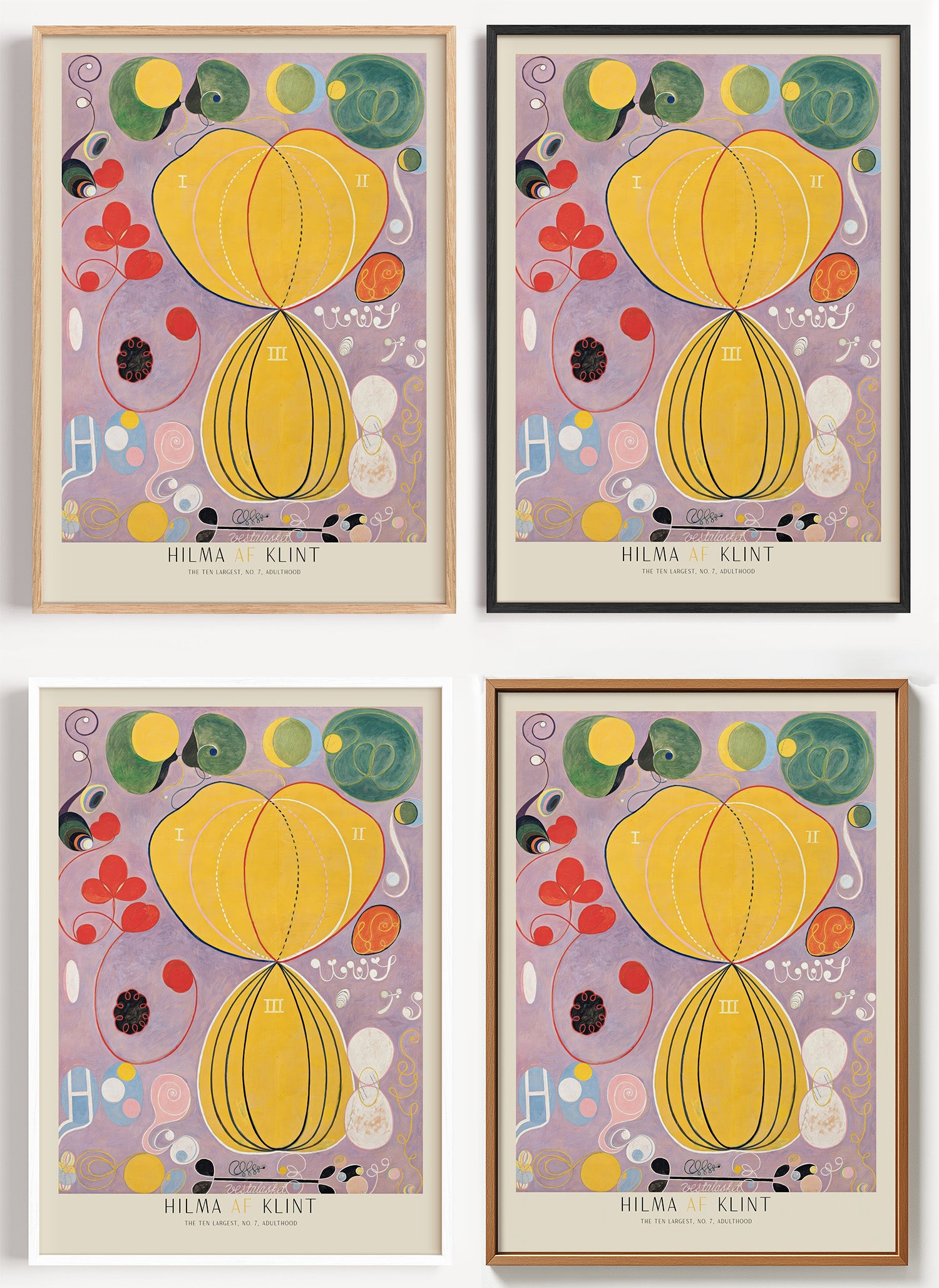Hilma af Klint Die zehn Größten Nr. 7 als Wandbild auf Papier oder Leinwand