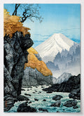 Japanisches Poster mit Berglandschaft und Fuji von Hiroaki Takahashi