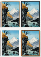 Japanisches Fuji Poster Ashitaka als Wandbild auf Papier oder Leinwand