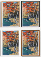 Japanisches Herbstposter Oirase als Wandbild auf Papier oder Leinwand