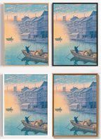 Japanisches Poster Osaka als Wandbild auf Papier oder Leinwand