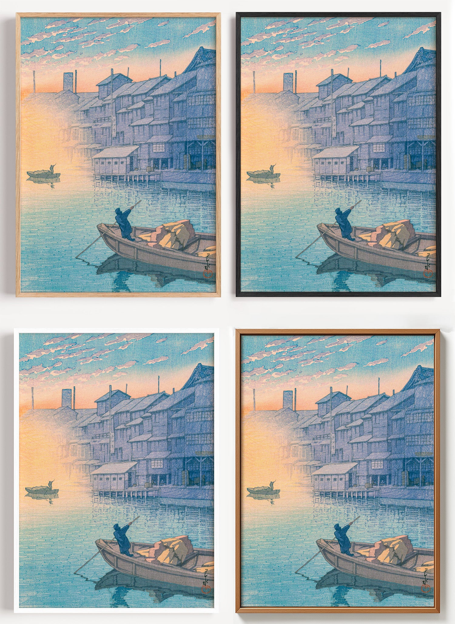 Japanisches Poster Osaka als Wandbild auf Papier oder Leinwand