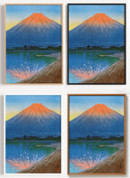 Japanisches Fuji Poster als Wandbild auf Papier oder Leinwand