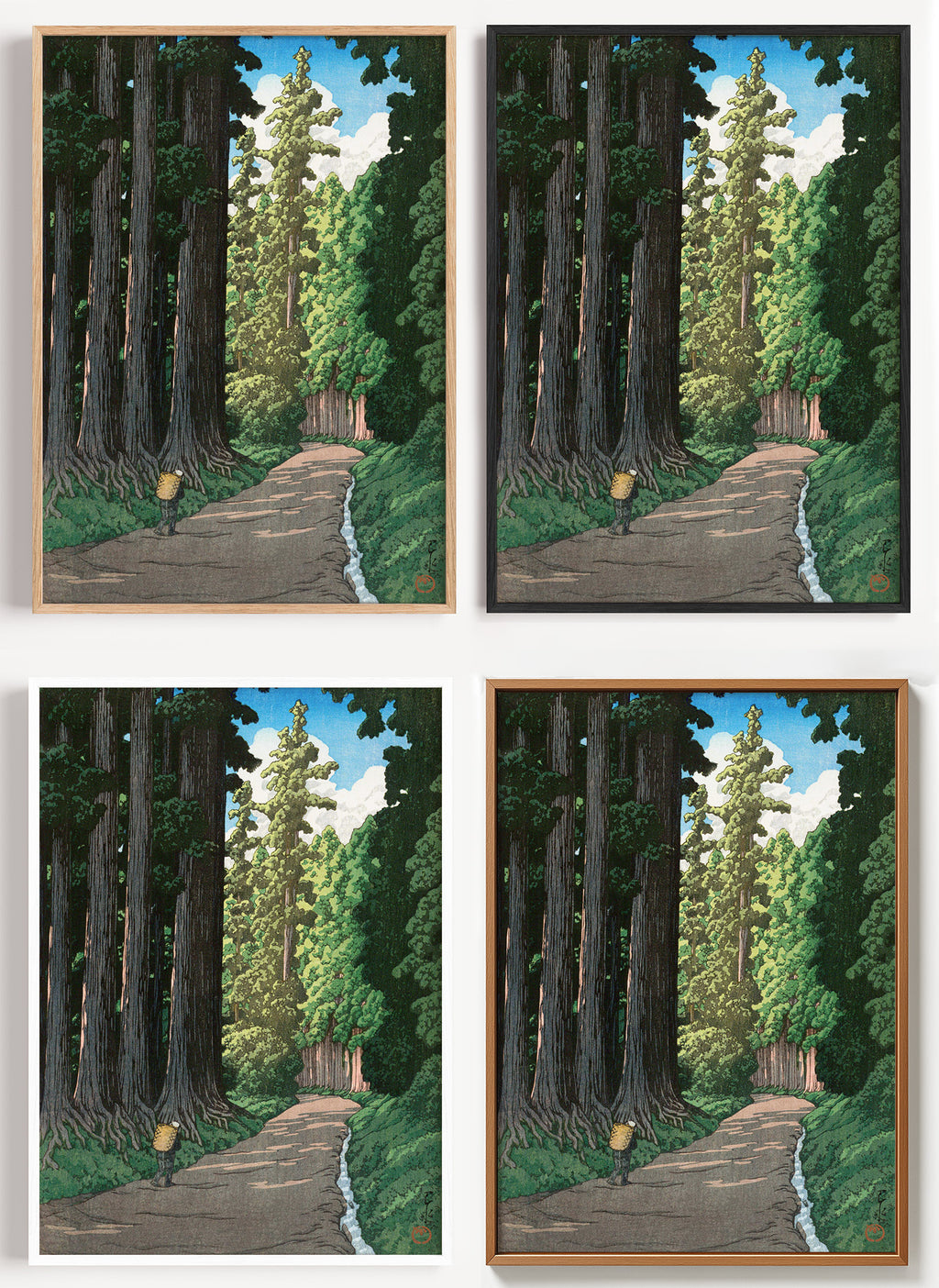 Kawase Hasui Poster Nikko als Wandbild auf Papier oder Leinwand