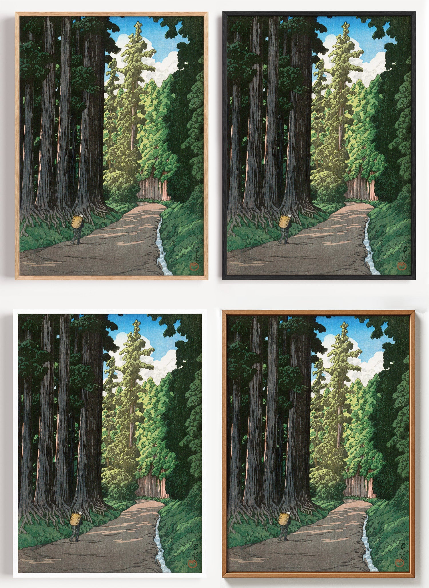 Kawase Hasui Poster Nikko als Wandbild auf Papier oder Leinwand