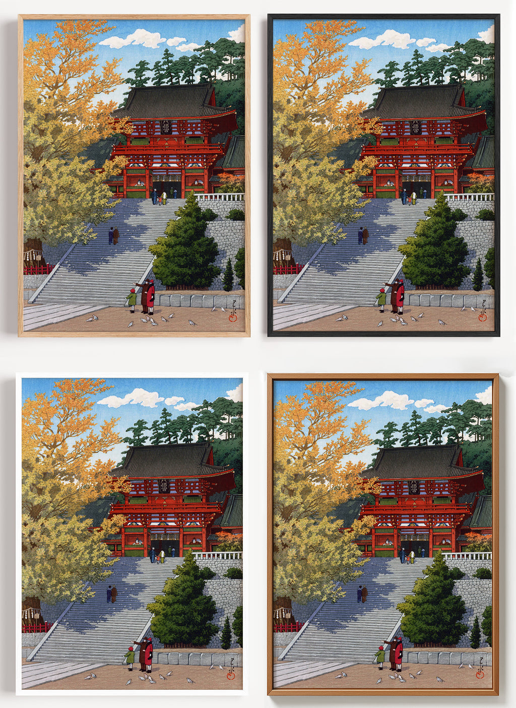 Kawase Hasui Schrein Poster als Wandbild auf Papier oder Leinwand