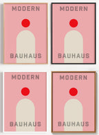 Modernes Bauhaus Poster als Wandbild auf Papier oder Leinwand