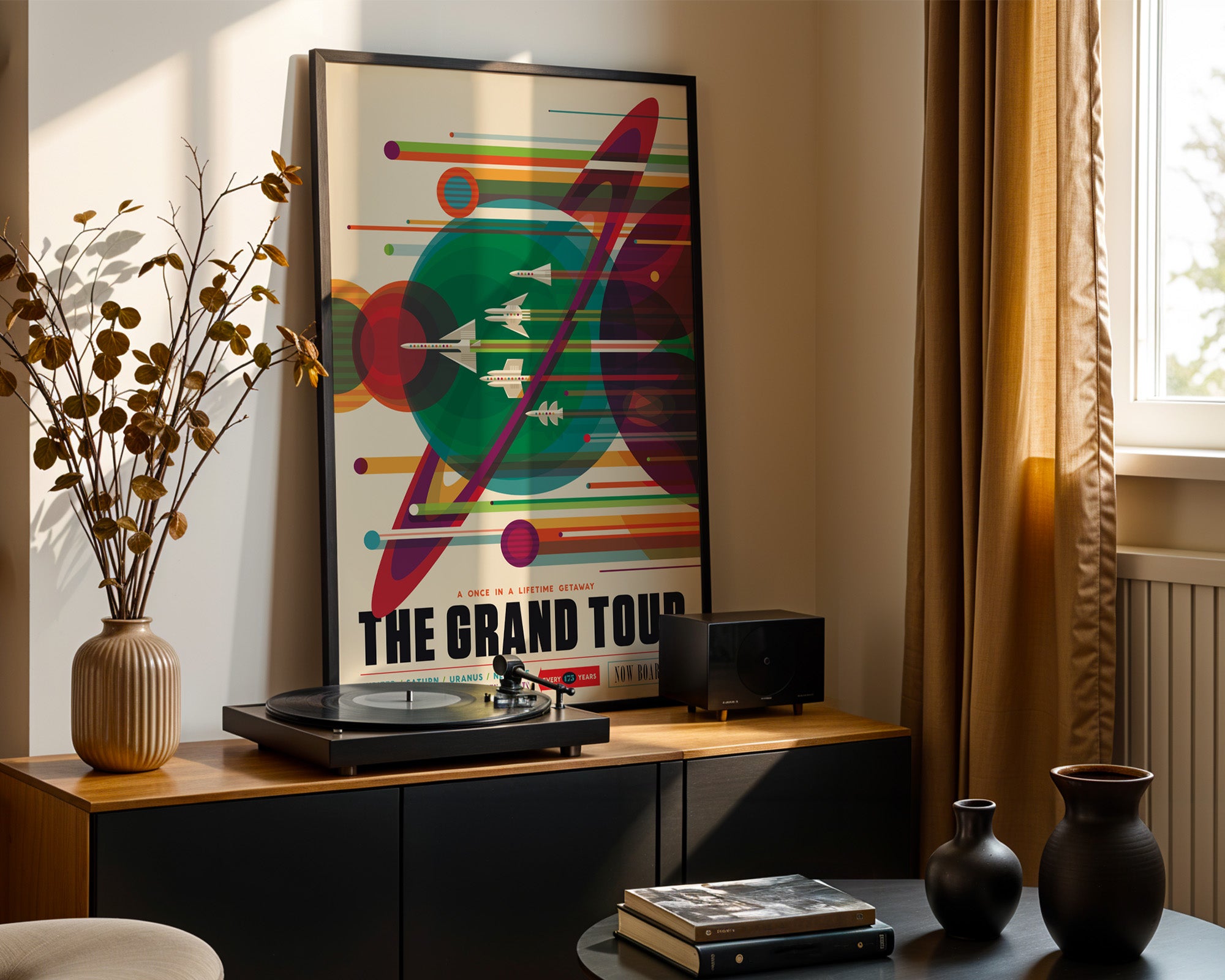 NASA Weltraum Poster gerahmt im Arbeitszimmer