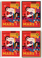 NASA Mars Poster als Wandbild auf Papier oder Leinwand