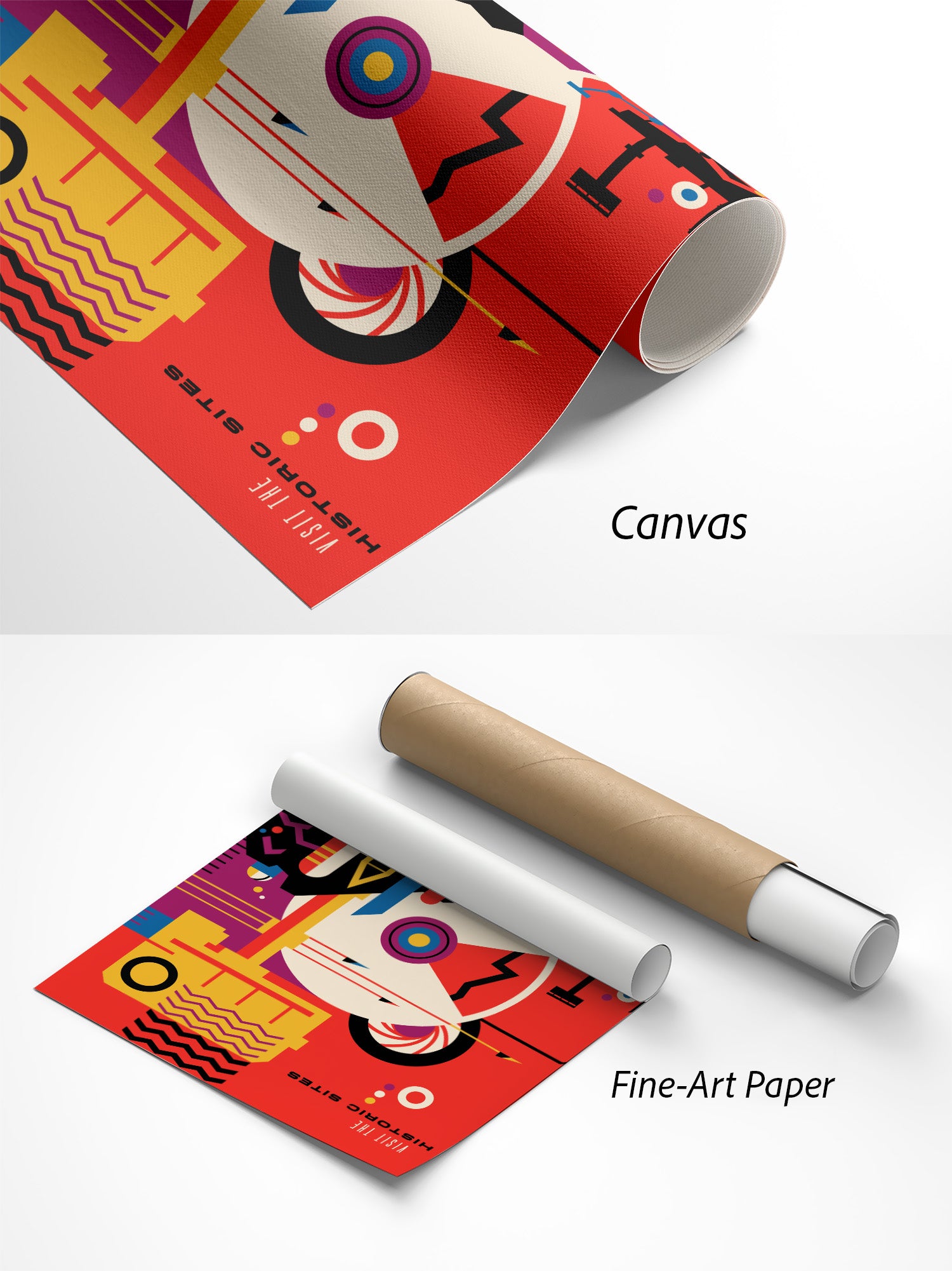 NASA Mars Weltraum Poster auf Canvas und Fine-Art-Papier im Materialvergleich