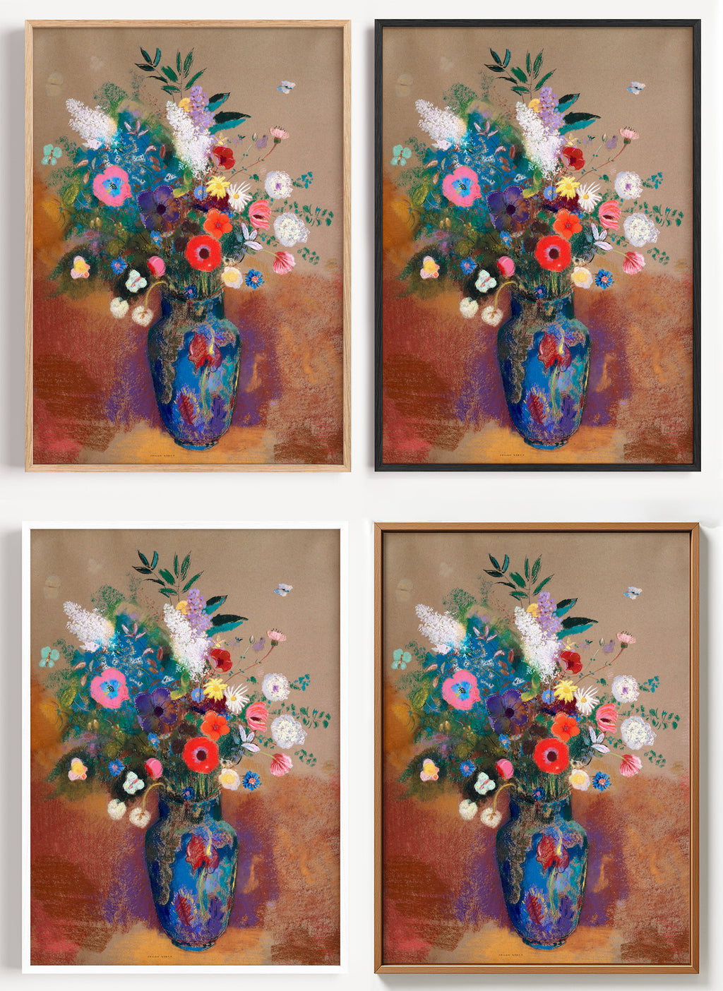 Odilon Redon Blumen Poster als Wandbild auf Papier oder Leinwand