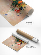 Odilon Redon Blumenvase Kunstdruck auf Canvas und Fine-Art-Papier im Materialvergleich