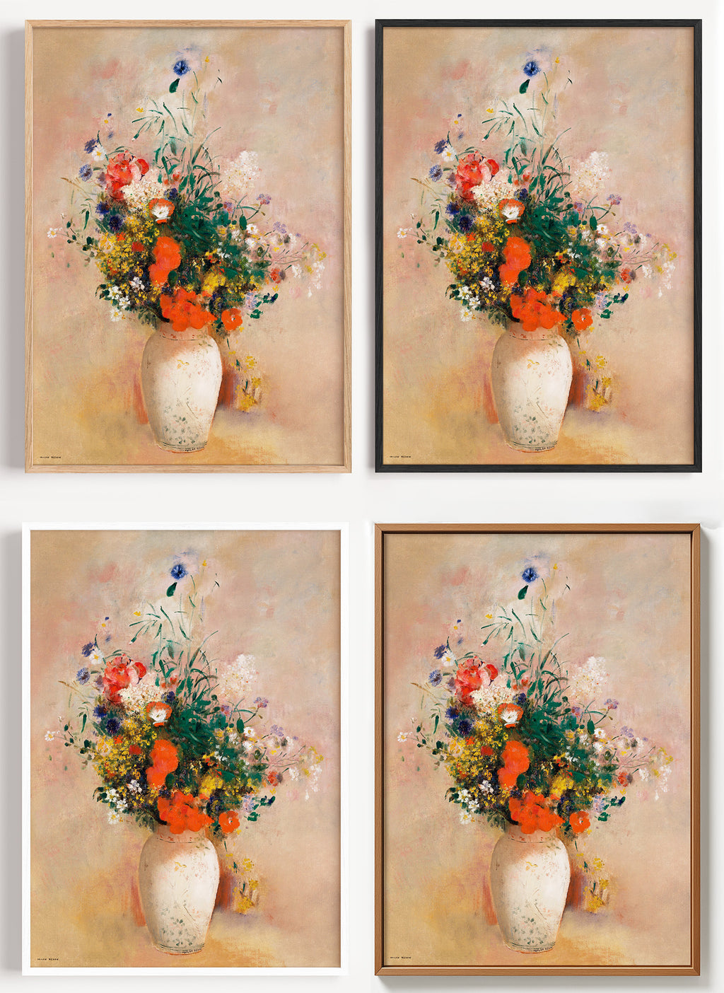 Odilon Redon Blumenvase Poster als Wandbild auf Papier oder Leinwand