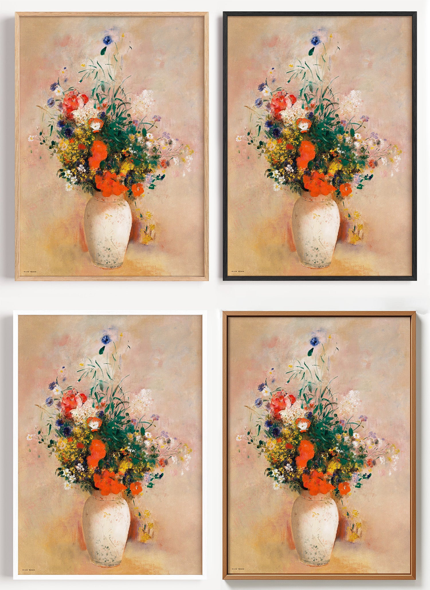 Odilon Redon Blumenvase Poster als Wandbild auf Papier oder Leinwand