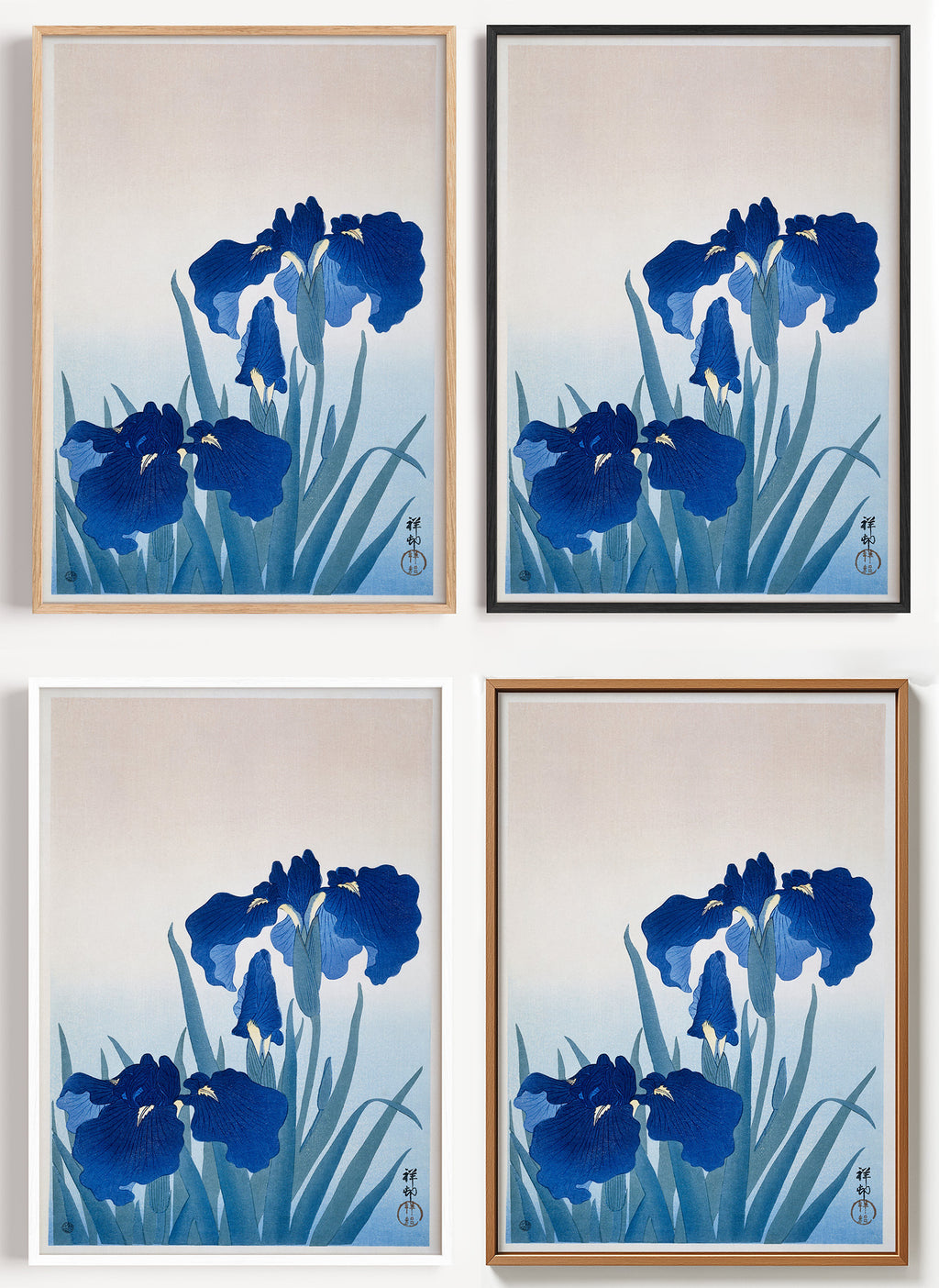 Ohara Koson Iris Poster als Wandbild auf Papier oder Leinwand
