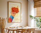 Currywurst Poster Berlin gerahmt in der Küche