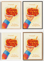 Berliner Currywurst Poster als Wandbild auf Papier oder Leinwand