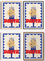 Pasta Poster Retro als Wandbild auf Papier oder Leinwand