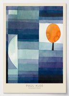 Paul Klee Poster mit orangefarbenem Baum in abstrakter Komposition