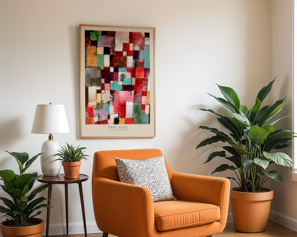 Paul Klee Poster gerahmt im Wohnzimmer