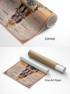 Pyramide des kapitalistischen Systems Historisches Poster auf Canvas und Fine-Art-Papier im Materialvergleich