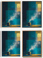 Kaffee Poster abstrakt als Wandbild auf Papier oder Leinwand