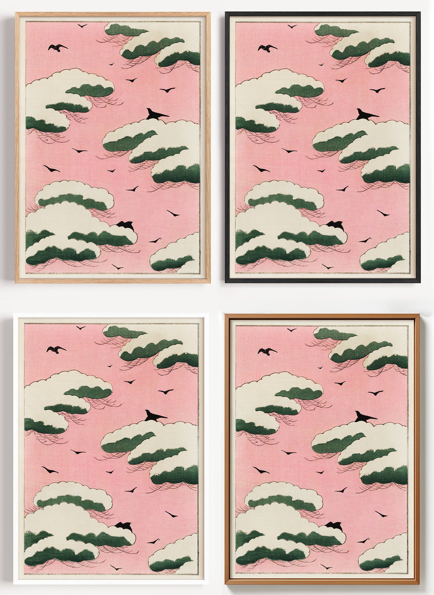Japanisches Kiefern Poster als Wandbild auf Papier oder Leinwand