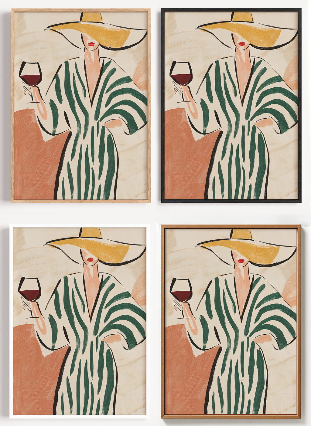 Stilvoller Weingenuss Wein Poster auf Canvas und Fine-Art-Papier im Materialvergleich