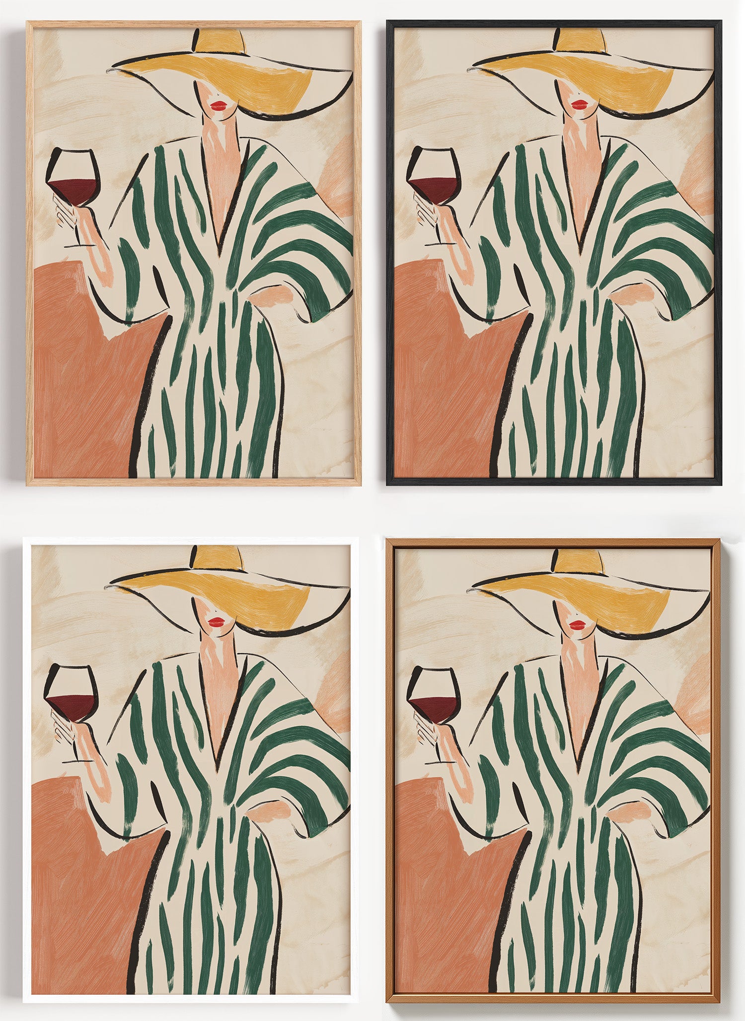 Stilvoller Weingenuss Wein Poster auf Canvas und Fine-Art-Papier im Materialvergleich