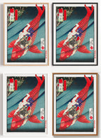 Yoshitoshi Poster Karpfen als Wandbild auf Papier oder Leinwand