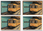 Berlin U-Bahn Poster Alexanderplatz als Wandbild auf Papier oder Leinwand