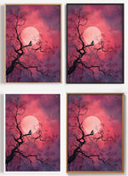 Unter dem rosa Mond Poster auf Canvas und Fine-Art-Papier im Materialvergleich