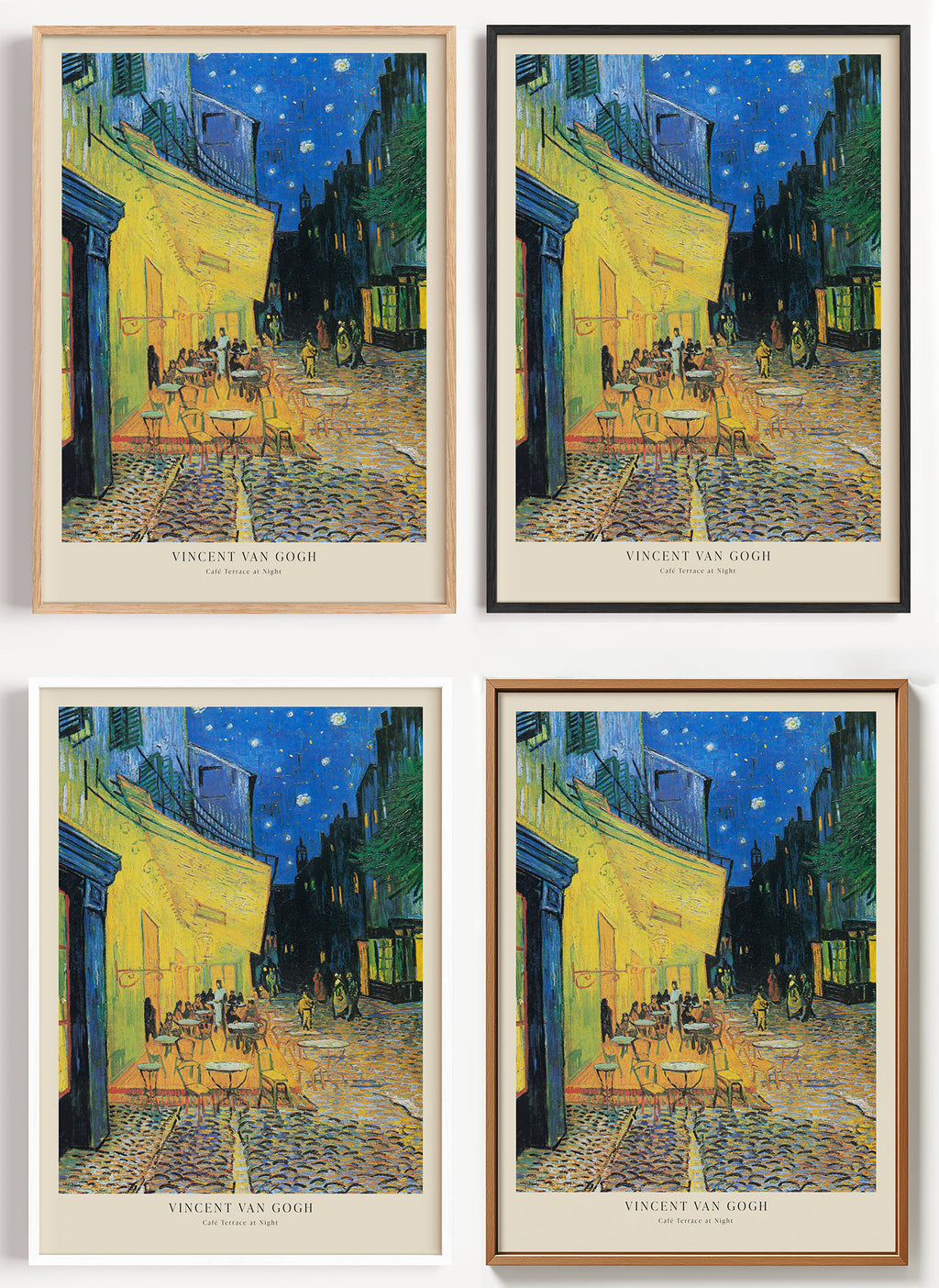 Van Gogh Poster Caféterrasse als Wandbild auf Papier oder Leinwand